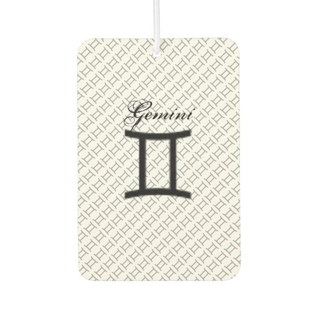 Gemini Zodiac Symbol Standard by Kenneth Yoncich Car Air Freshener (Front)