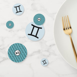 Gemini Zodiac Symbol Standard by Kenneth Yoncich Confetti