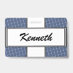 Gemini Zodiac Symbol Standard by Kenneth Yoncich ID Badge