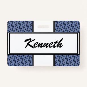 Gemini Zodiac Symbol Standard by Kenneth Yoncich ID Badge