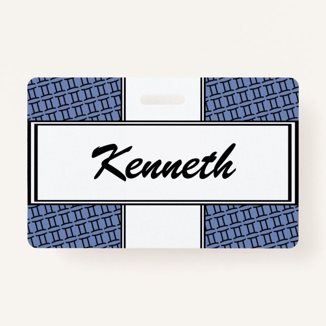 Gemini Zodiac Symbol Standard by Kenneth Yoncich ID Badge (Front)