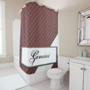 Gemini Zodiac Symbol Standard by Kenneth Yoncich Shower Curtain
