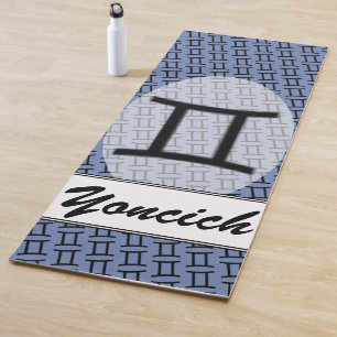 Gemini Zodiac Symbol Standard by Kenneth Yoncich Yoga Mat