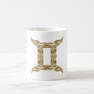 Gemini Zodiac - Tribal Gold Coffee Mug