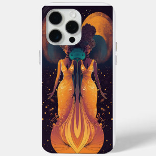 Gemini Zodiac Twin Women Boho Print iPhone 15 Pro Max Case