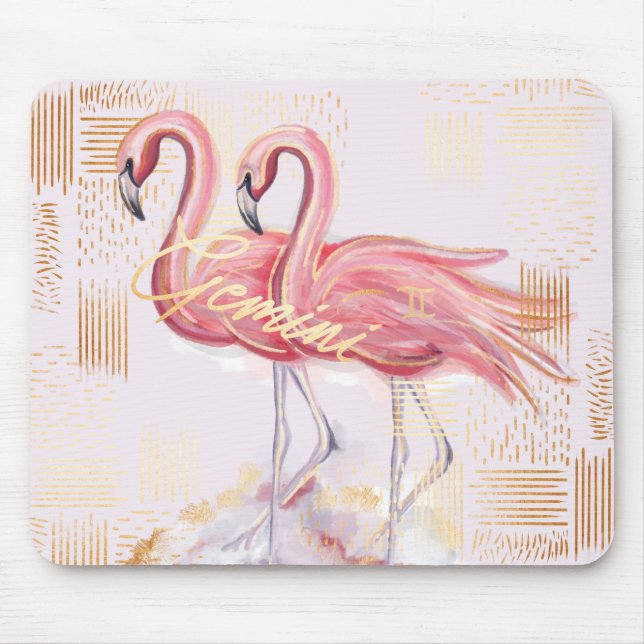 Gemini Zodiac Watercolour Artistry mousepad (Front)