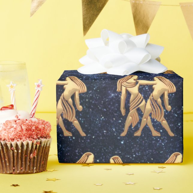Gemini Zodiac Wrapping Paper (Birthday Party)