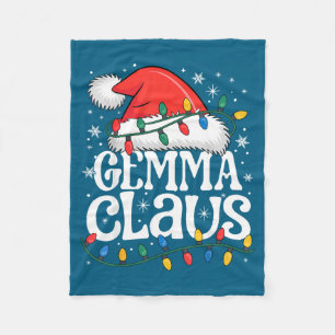Gemma Claus Funny Xmas Christmas Grandma Holiday S Fleece Blanket