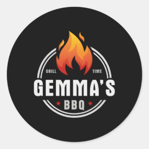 Gemma'S Bbq Classic Round Sticker