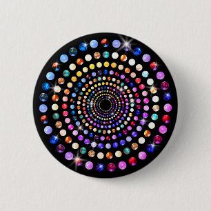 Gems 6 Cm Round Badge