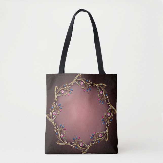 Gems All-Over-Print Tote Bag, Medium Bag (Front)