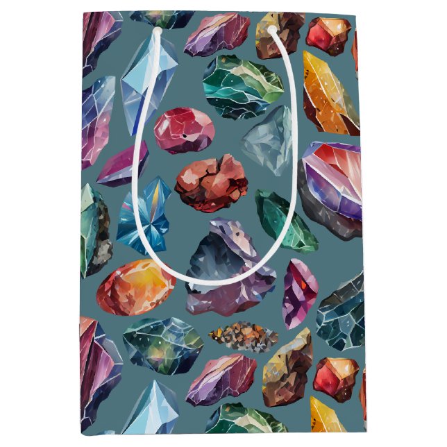Gems & Crystal Jewel Tone  Medium Gift Bag (Front)