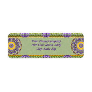 Gems Mandala Return Address Label