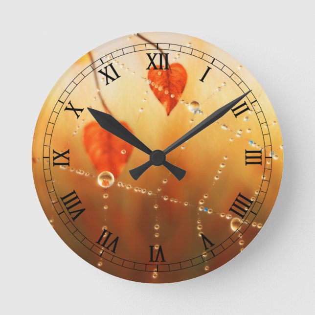 Gems of an Autumn Morning Clock (Front)