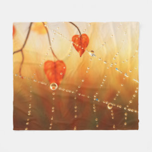 Gems of an Autumn Morning Fleece Blanket