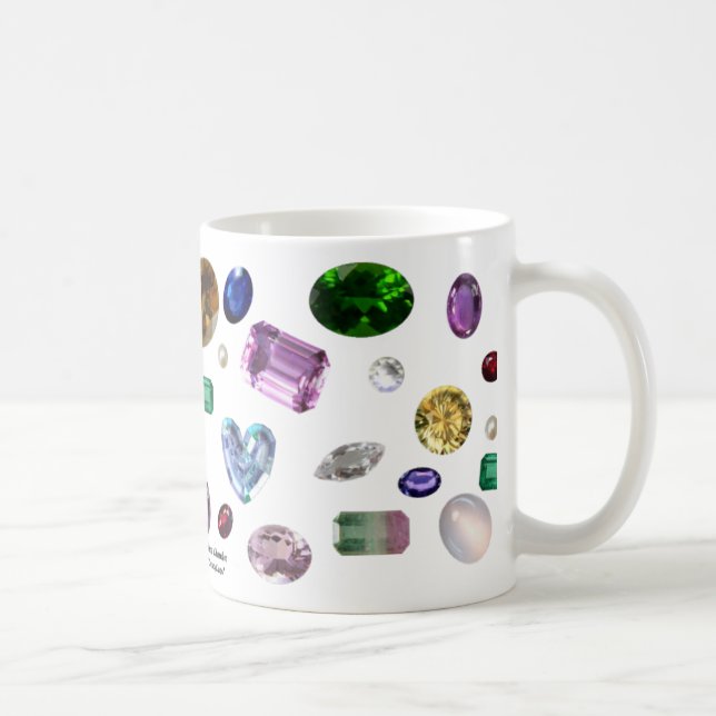 Gems on White Coffee Mug (Right)