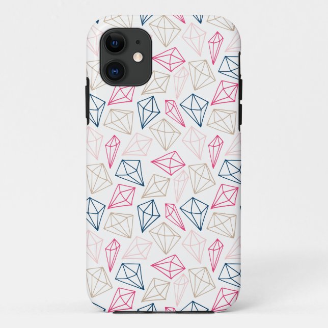 Gems Pattern iPhone Case (Back)