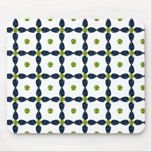 Gemstone Art, Blue and Yellow Mouse Pad
