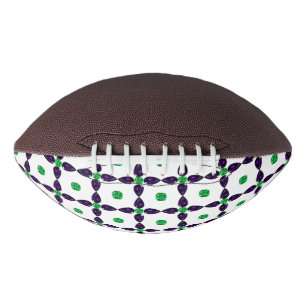 Gemstone Art, Green and Purple Football
