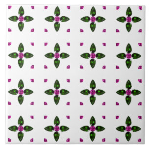 Gemstone Art, Purple Green Ceramic Tile