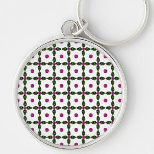 Gemstone Art, Purple Green Key Ring