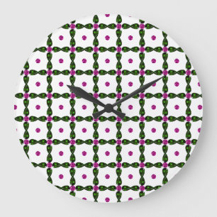 Gemstone Art, Purple Green Large Clock