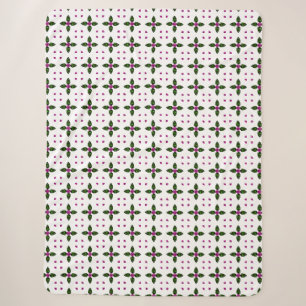 Gemstone Art, Purple Green Sherpa Blanket