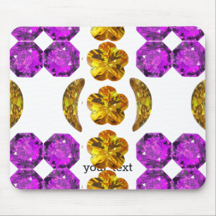Gemstone Art Purple Orange Mouse Pad