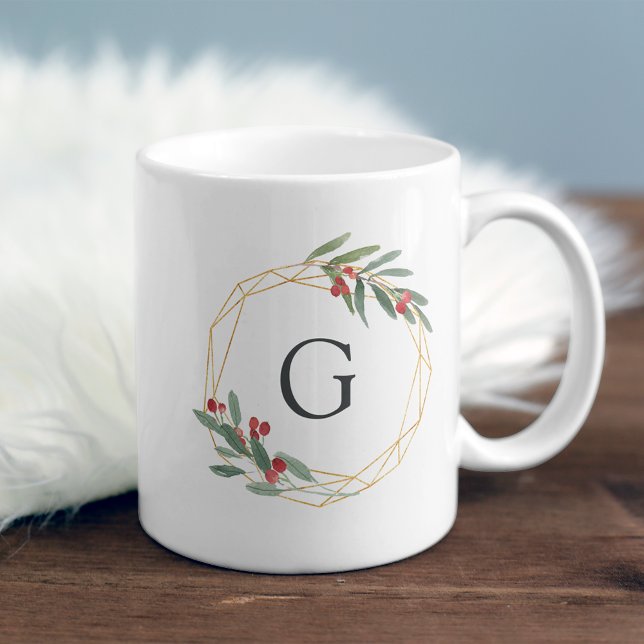 Gemstone Christmas Monogram Coffee Mug (Creator Uploaded)