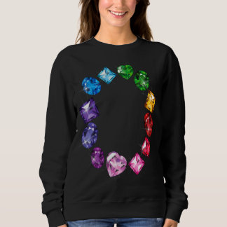 Gemstone Circle Fun Colourful Gemstones Sweatshirt