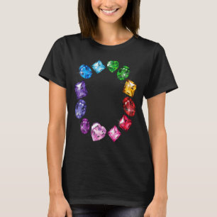 Gemstone Circle Fun Colourful Gemstones T-Shirt