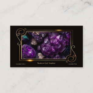 Gemstone Crystal Healing Amethyst Business Card