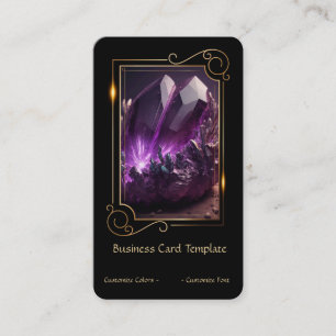 Gemstone Crystal Healing Amethyst  Business Card