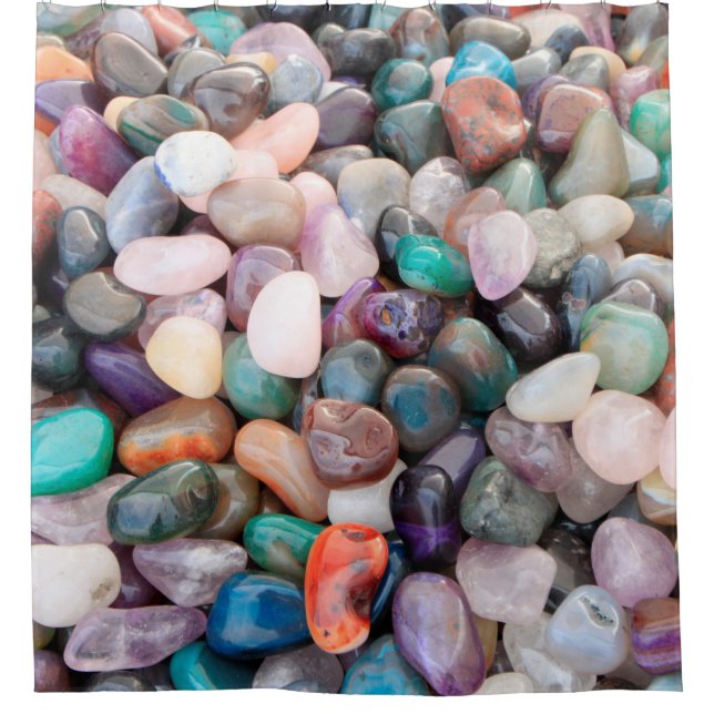 Gemstone geology mineral expensive shower curtain (Front)