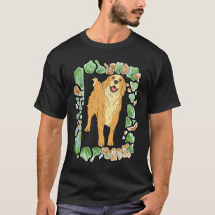 Gemstone  Golden Retriever Dog  Picture Frame T-Shirt