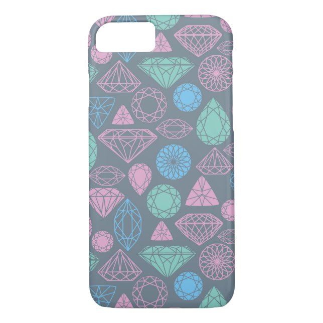 Gemstone Icon Pattern Case-Mate iPhone Case (Back)