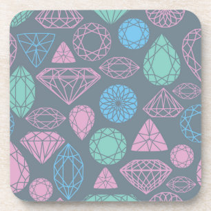 Gemstone Icon Pattern Coaster