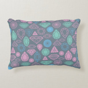 Gemstone Icon Pattern Decorative Cushion