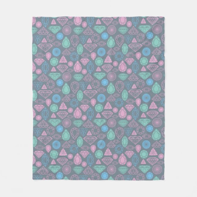 Gemstone Icon Pattern Fleece Blanket (Front)