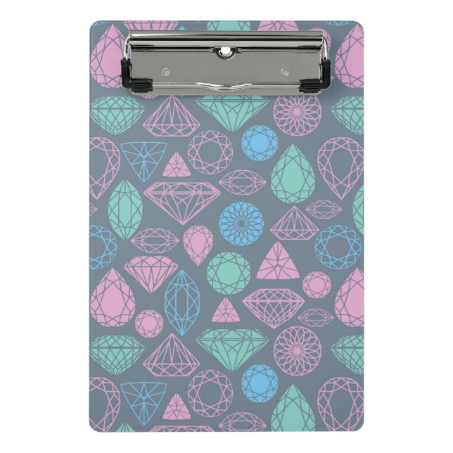 Gemstone Icon Pattern Mini Clipboard (Front)