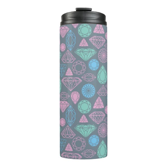 Gemstone Icon Pattern Thermal Tumbler (Front)