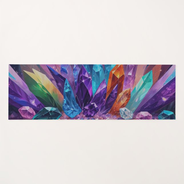 Gemstone Jewel Crystal Garden  Yoga Mat (Front (Horizontal))