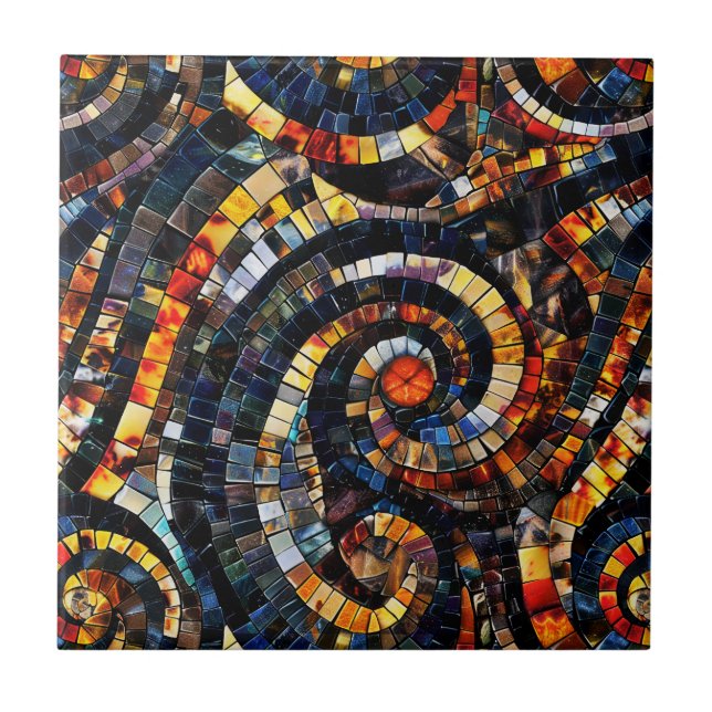 Gemstone Mosaic Ceramic Tile (Front)