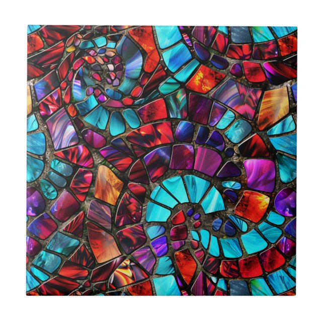 Gemstone Mosaic Ceramic Tile (Front)