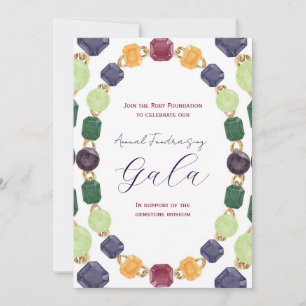 Gemstone Necklace Gala Invitation