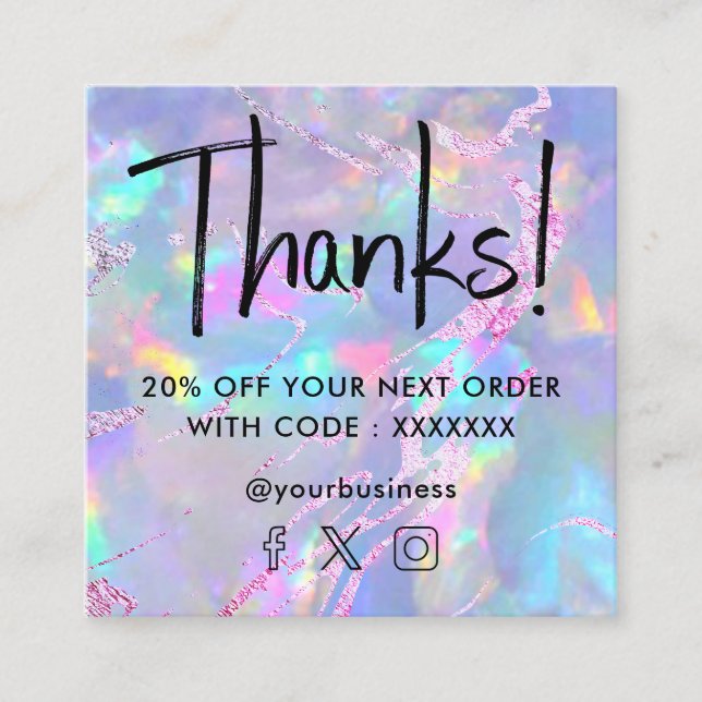 gemstone opal texture discount card (Front)