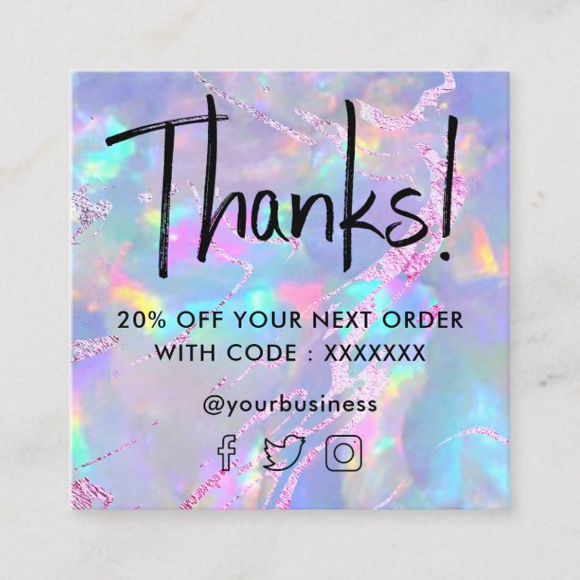  • gemstone opal texture discount card (Front)