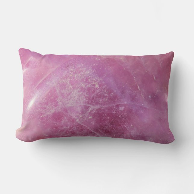 Gemstone Pink Quartz Texture Cushion Throw Pillow (Front)