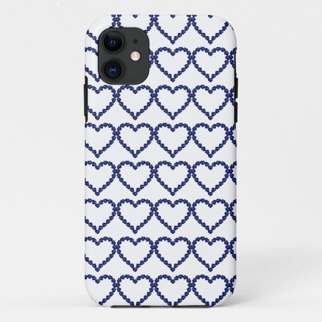 Gemstone Sapphire Blue Heart Case-Mate iPhone Case (Back)