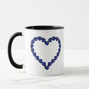 Gemstone Sapphire Blue Heart Mug